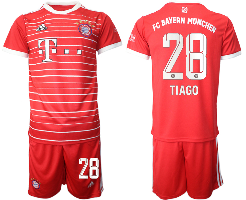 Cheap Men 2022-2023 Club Bayern Munich home Red 28 Adidas Soccer Jersey